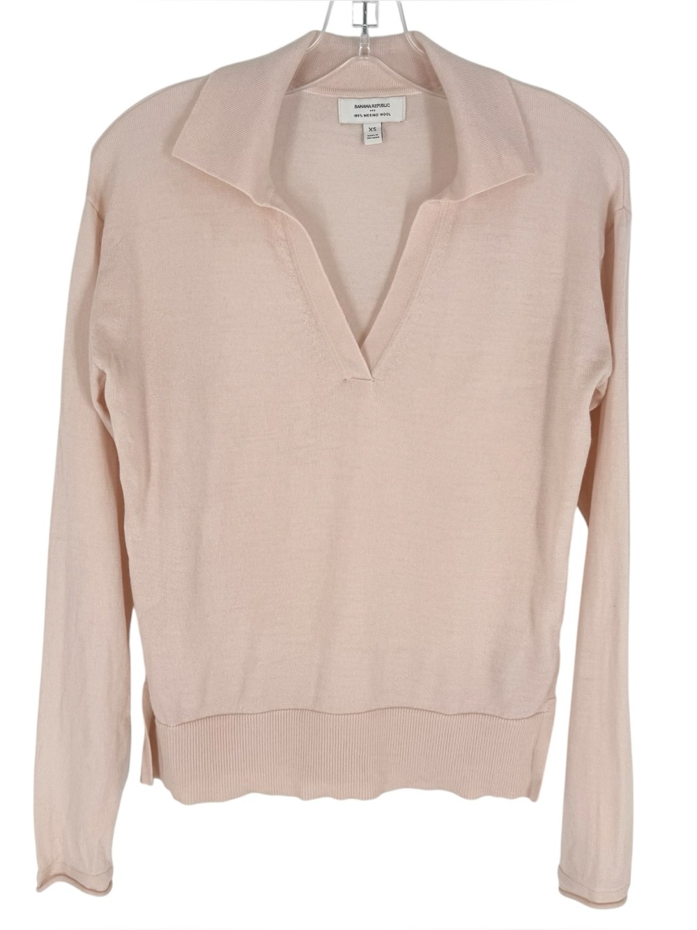 Banana Republic Factory Merino Wool Sweater Womens Size XS Pink Lightweight